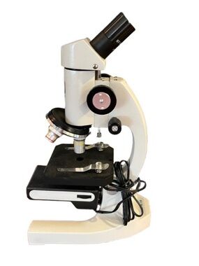 National- Student Microscope- Model 109-Compound with Black Stage and Eyepiece